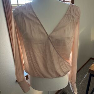 Elegant Women's Blush Wrap Top